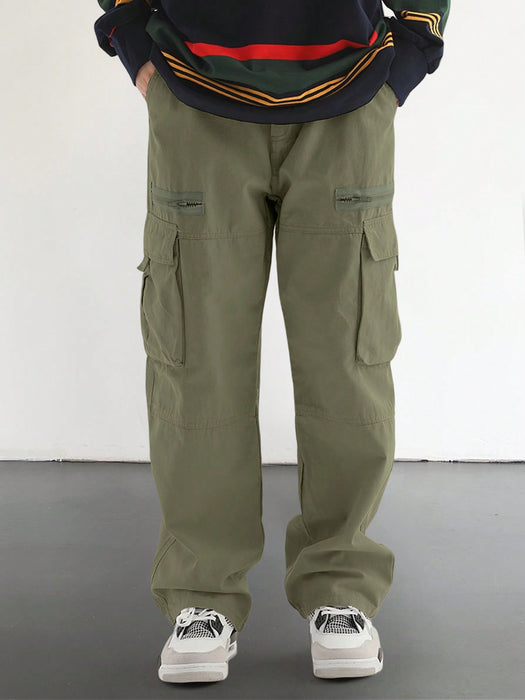 Cargo Pants With Flap And Side Pockets