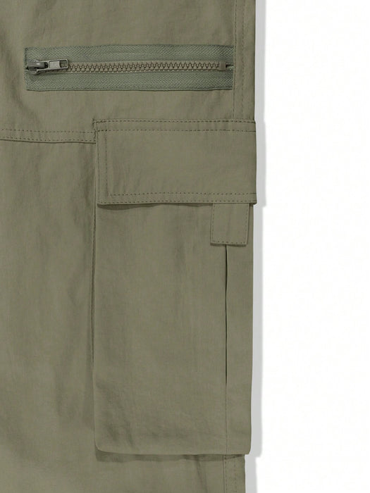 Cargo Pants With Flap And Side Pockets