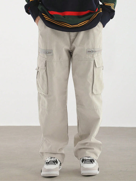 Cargo Pants With Flap And Side Pockets