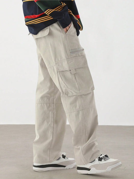 Cargo Pants With Flap And Side Pockets