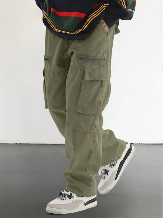 Cargo Pants With Flap And Side Pockets