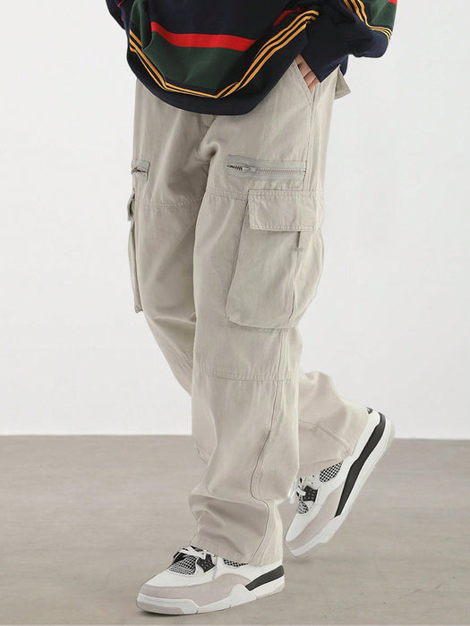 Cargo Pants With Flap And Side Pockets