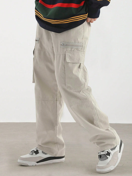 Cargo Pants With Flap And Side Pockets