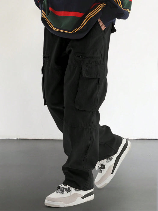 Cargo Pants With Flap And Side Pockets