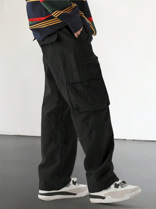 Cargo Pants With Flap And Side Pockets