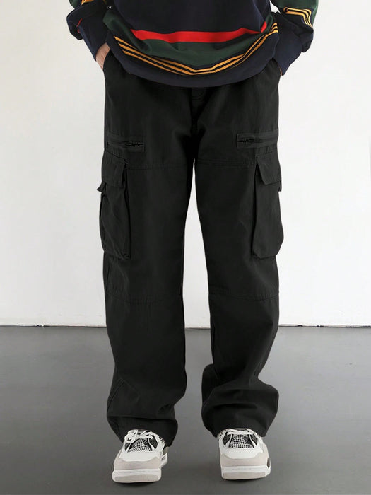 Cargo Pants With Flap And Side Pockets