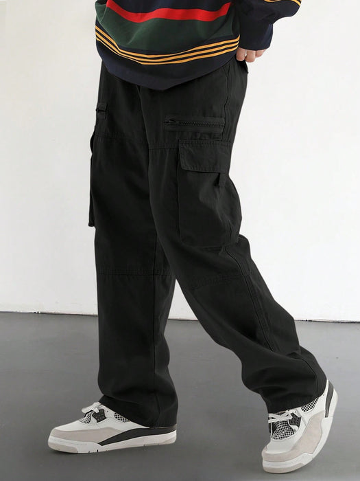 Cargo Pants With Flap And Side Pockets