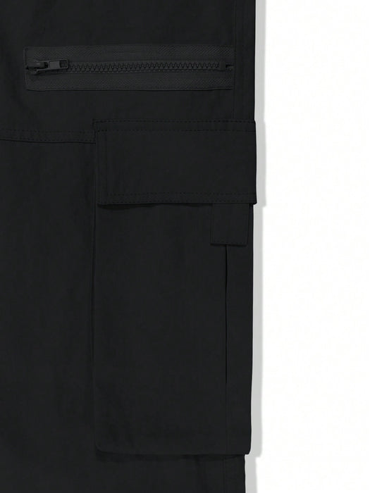 Cargo Pants With Flap And Side Pockets