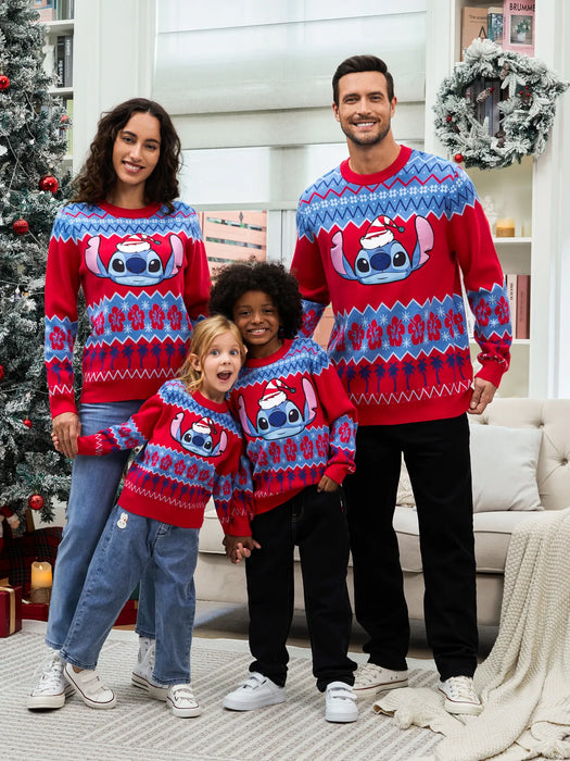 Cartoon Printed Family Matching Christmas Sweater Set