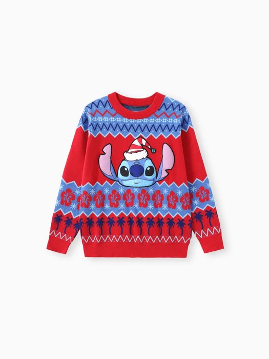 Cartoon Printed Family Matching Christmas Sweater Set