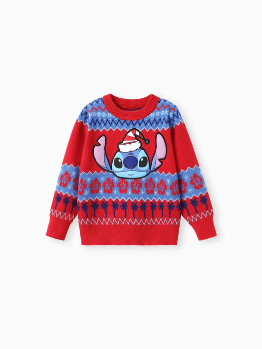 Cartoon Printed Family Matching Christmas Sweater Set