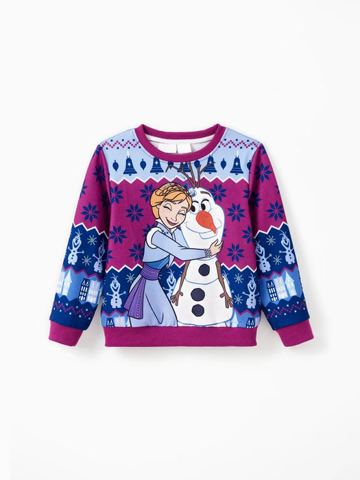 Elsa And Olaf Print Family Matching Christmas Sweater Set