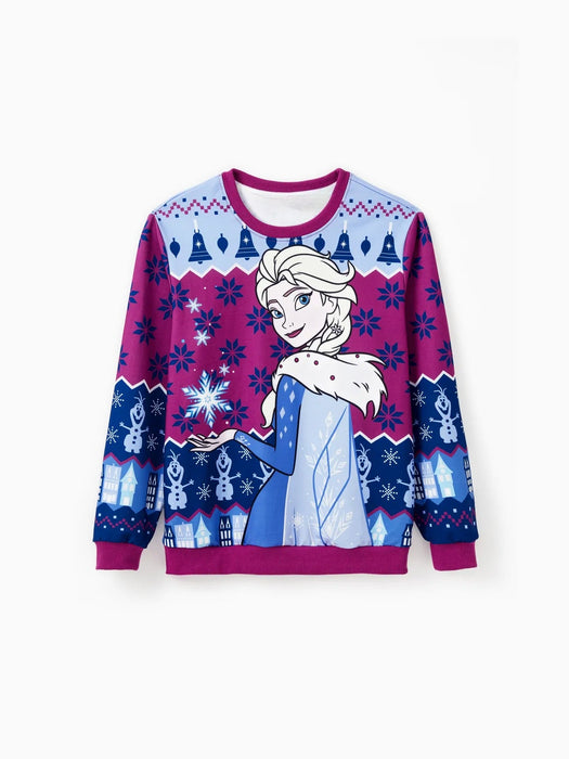 Elsa And Olaf Print Family Matching Christmas Sweater Set