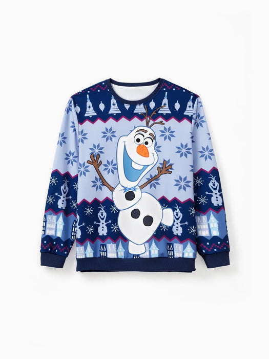 Elsa And Olaf Print Family Matching Christmas Sweater Set