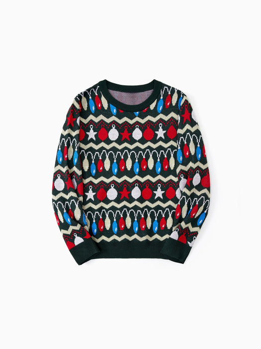 Christmas Lights Family Matching Christmas Sweater Set