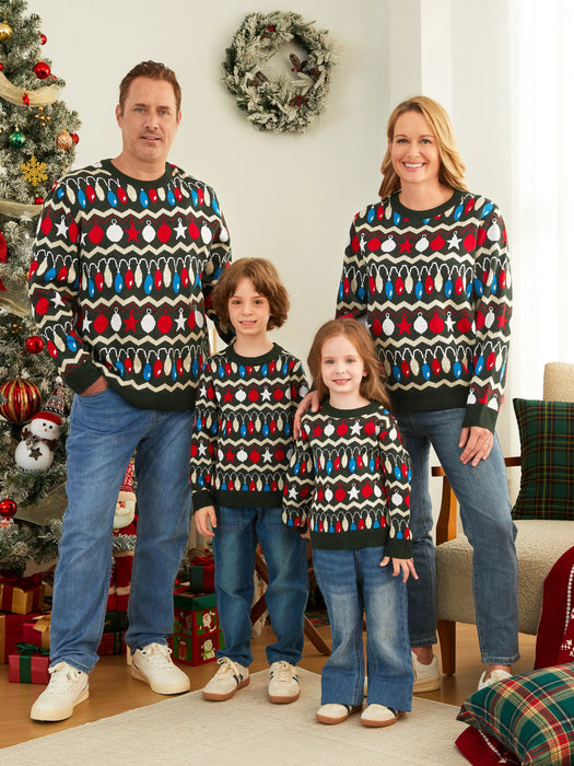 Christmas Lights Family Matching Christmas Sweater Set