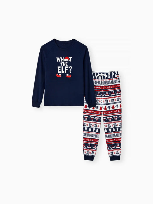 What The Elf Printed Family Matching Christmas Pajama Set