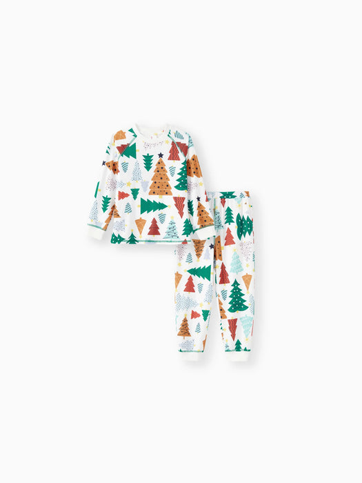 Christmas Tree Patterned Family Matching Christmas Pajama Set