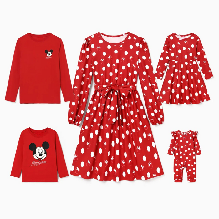 Classic Polka Dot Family Matching Outfit Set