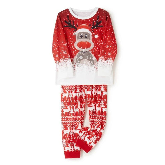 Set Xmas Deer Print Pajamas