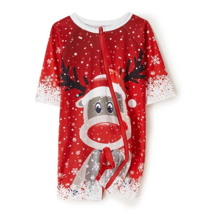 Set Xmas Deer Print Pajamas