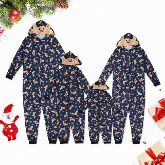 Matching Reindeer Family Jumpsuit Pajamas Suit