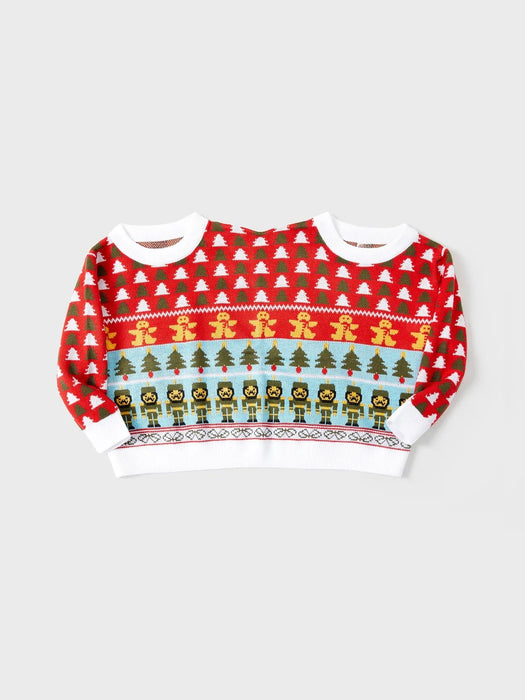 Double Jumper Knit Family Matching Christmas Sweater Set