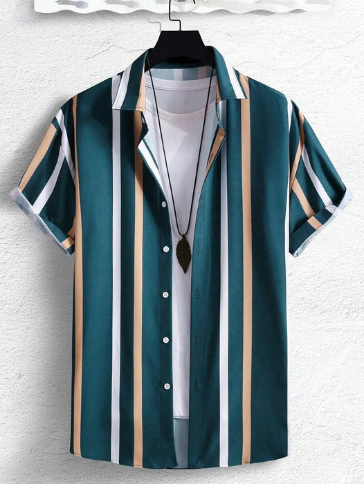 Elegant Looking Striped Printed Shirt