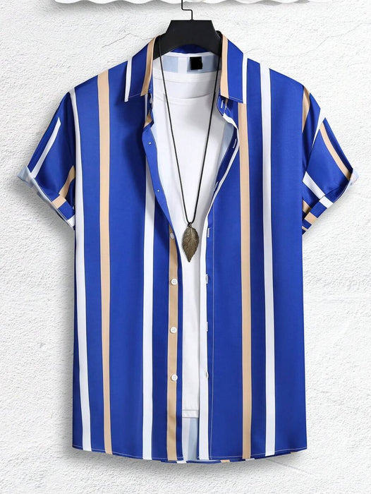 Elegant Looking Striped Printed Shirt