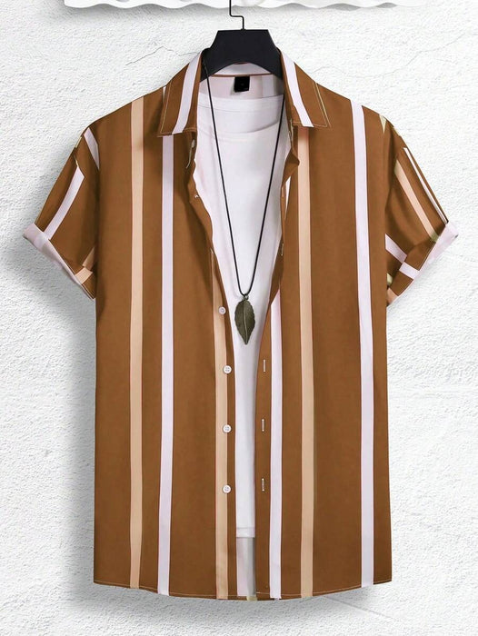 Elegant Looking Striped Printed Shirt