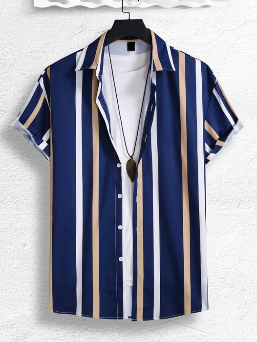 Elegant Looking Striped Printed Shirt