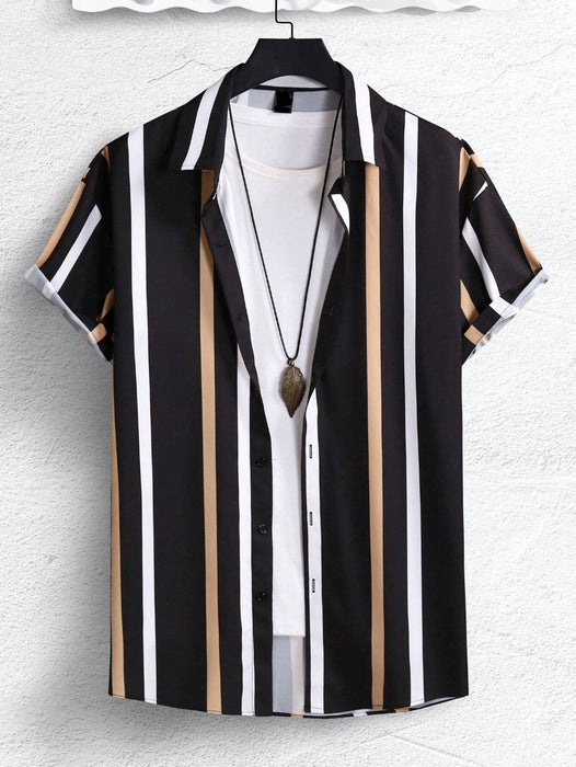 Elegant Looking Striped Printed Shirt