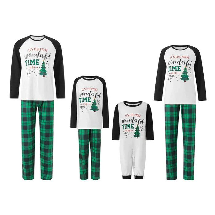 Christmas Tree Print Family Pajama Set