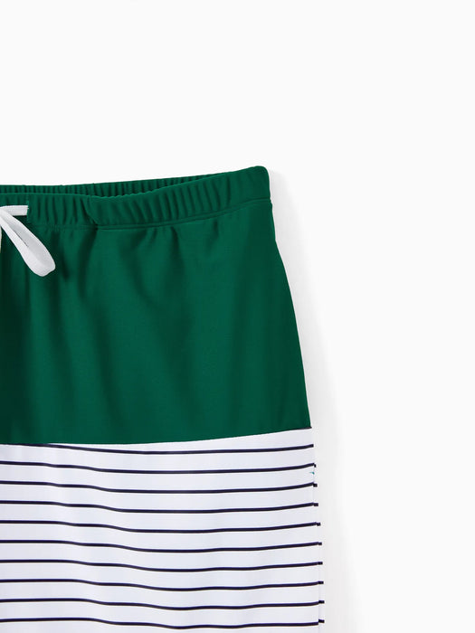 Family Matching Two Piece Swim And Drawstring Trunks