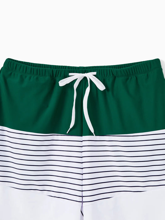 Family Matching Two Piece Swim And Drawstring Trunks