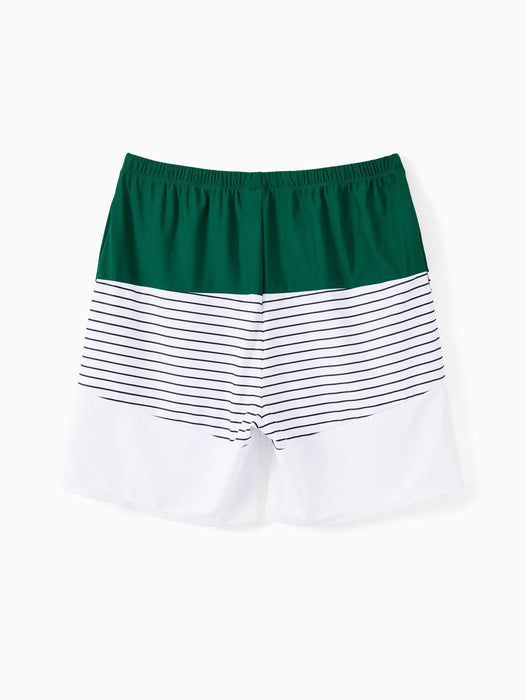 Family Matching Two Piece Swim And Drawstring Trunks