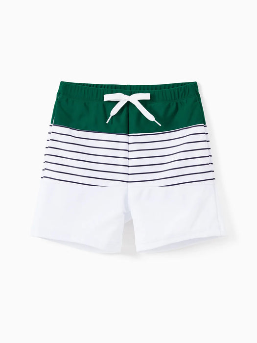 Family Matching Two Piece Swim And Drawstring Trunks