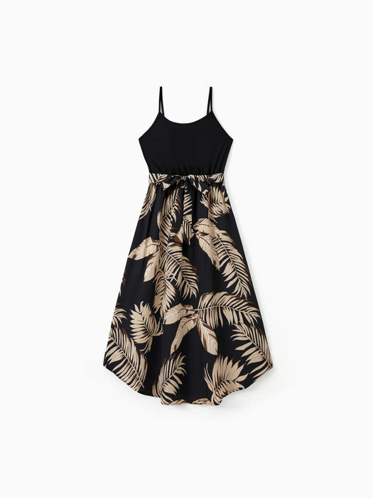 Floral Print Belted Cami Family Matching Sets