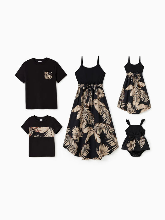 Floral Print Belted Cami Family Matching Sets