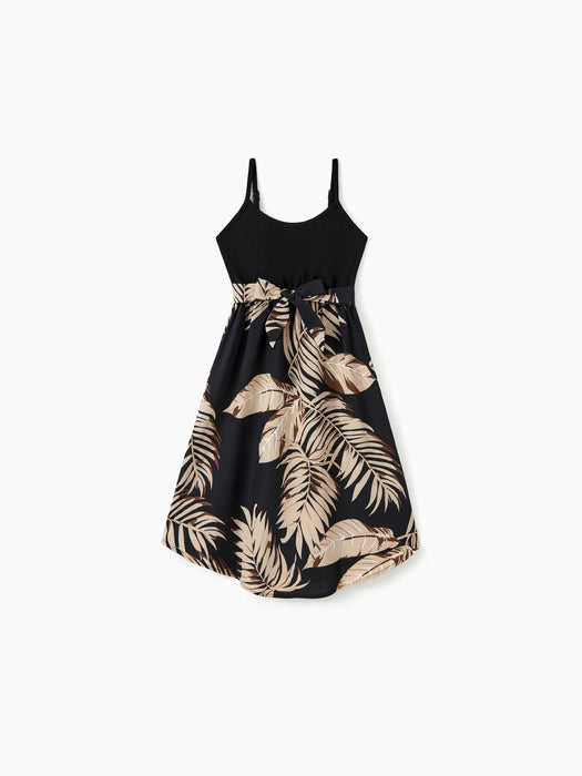 Floral Print Belted Cami Family Matching Sets