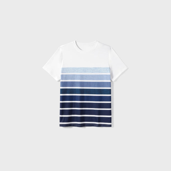 Family Matching Sets Matching Ombre Slip Dresses And Striped T Shirt