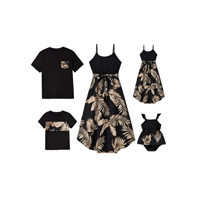 Floral Print Belted Family Matching Set