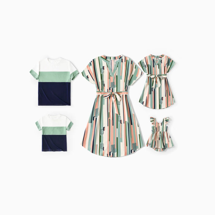 Geometric Striped Family Matching Sets