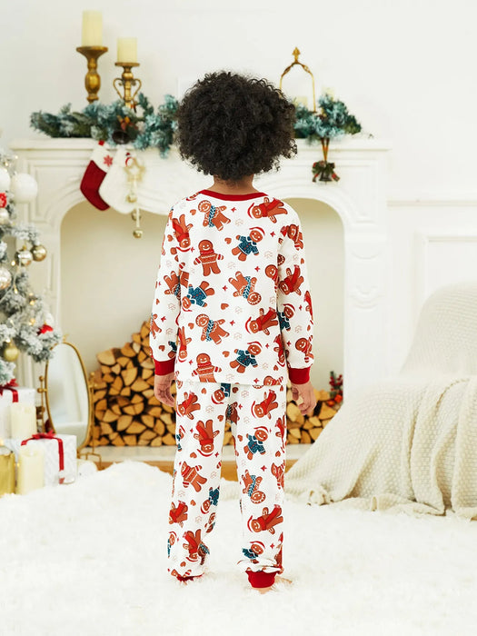 Gingerbread And Candy Cane Family Matching Christmas Pajama Set