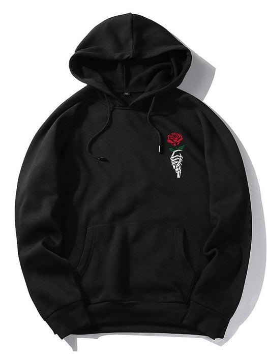 Rose Hand Print Hoodie