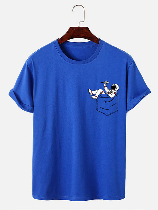 Astronaut Pocket Print T-Shirt