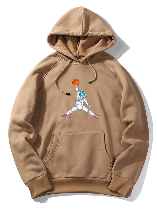 Basketball Astronaut Print Hoodie