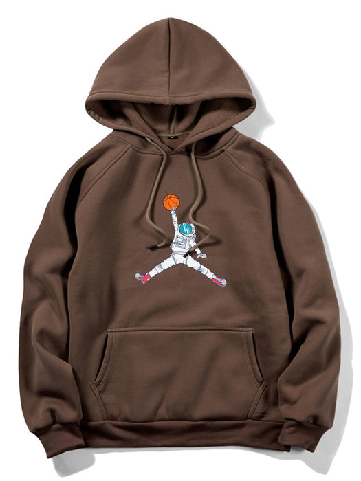 Basketball Astronaut Print Hoodie