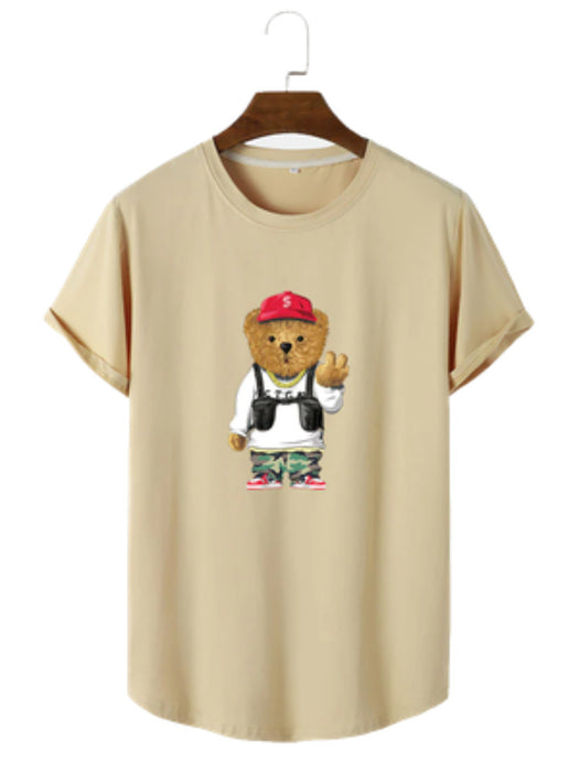 Cartoon Bear Print T-Shirt