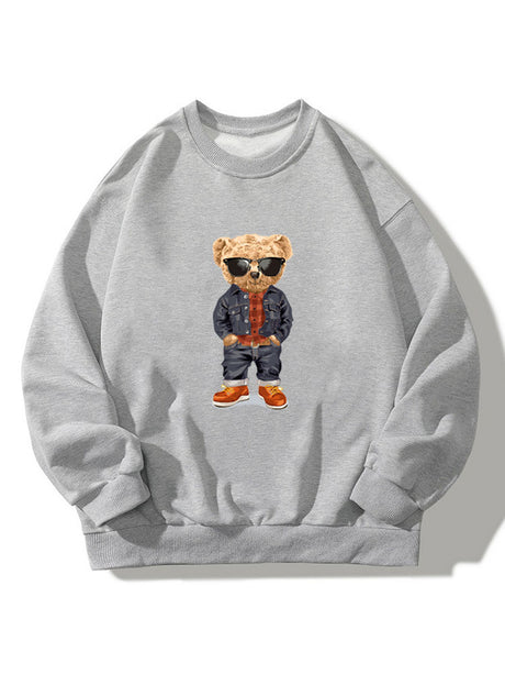 Denim Bear Crew Neck Sweatshirt